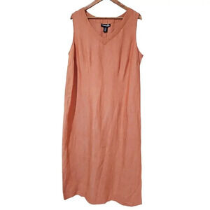 Norton McNaughton Linen Blend Shift Dress Orange Size 2X